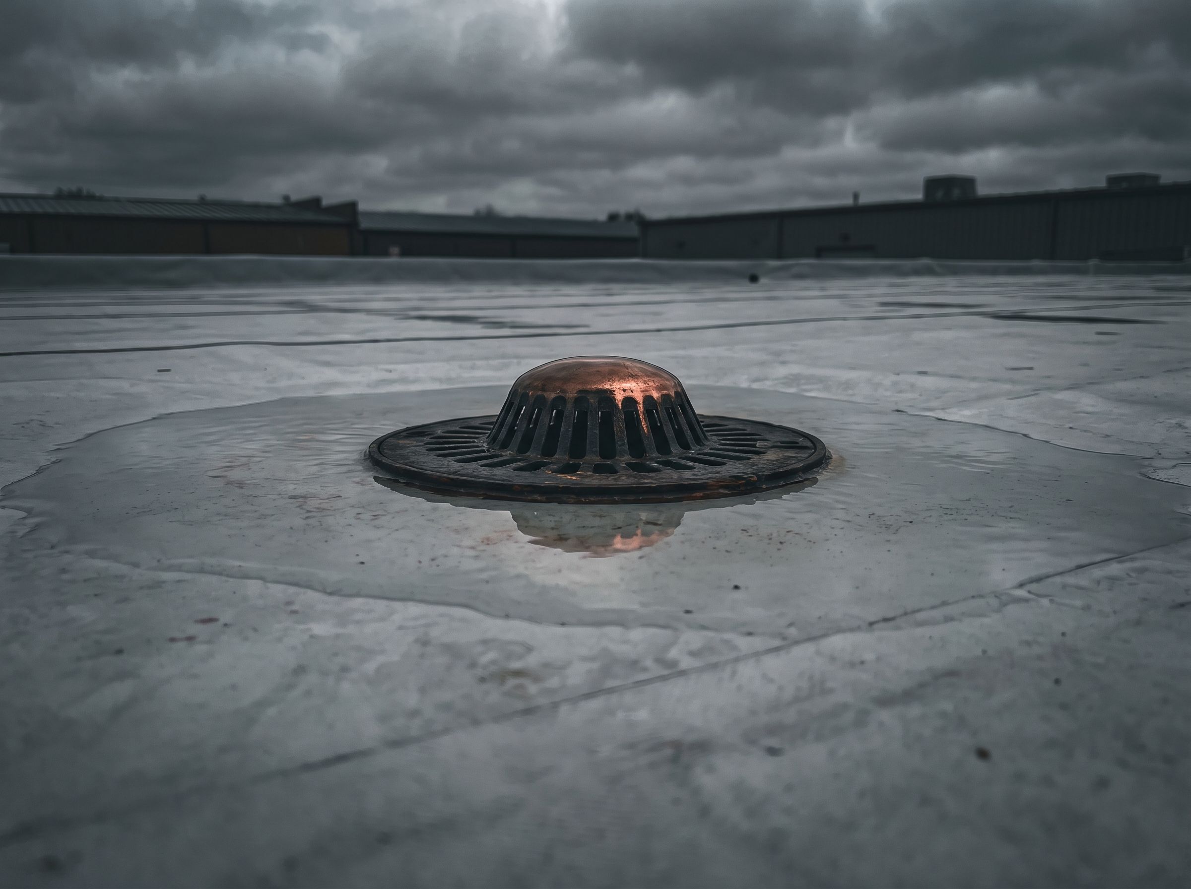 Illustration of a commercial roof drain